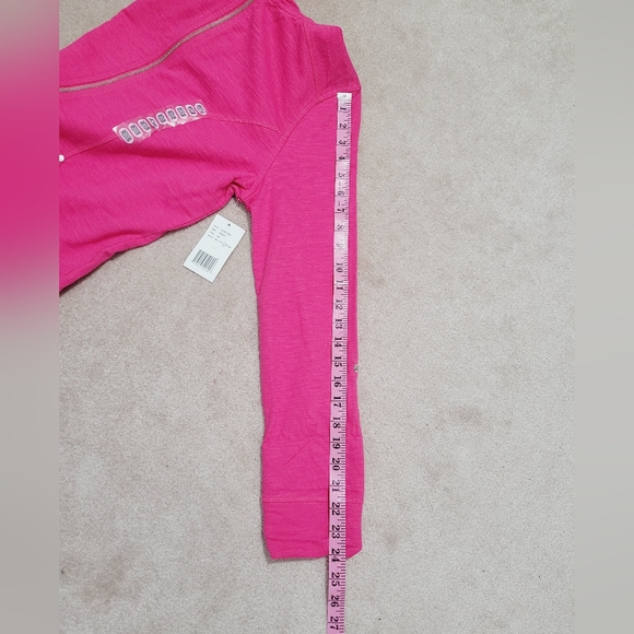 NEW Lizwear Pink Zip Up Jacket Womens Medium 100% Cotton Activewear Lightweight - Picture 2 of 13